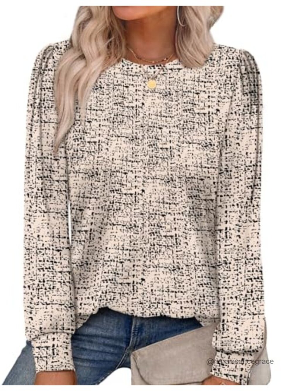 Women's Long Sleeve Tunic Top Crewneck Loose Fit Casual Fall Blouse